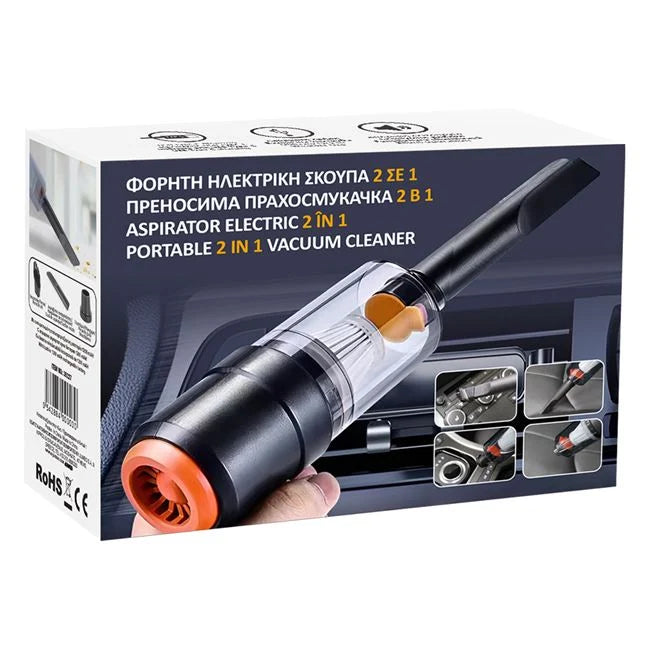 Aspirator Portabil Mini 2 in 1 cu USB 1200 MAH