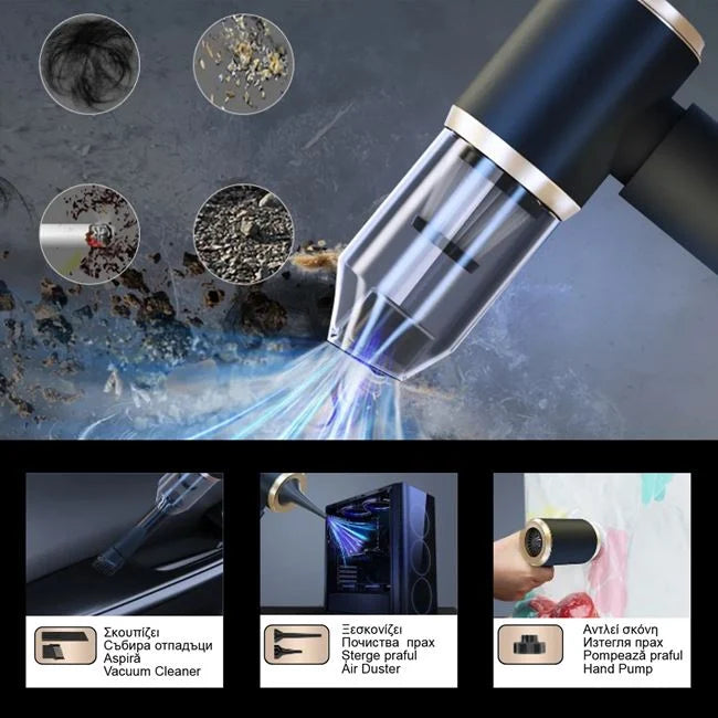 Aspirator Electric Reîncărcabil cu Duze 5 în 1